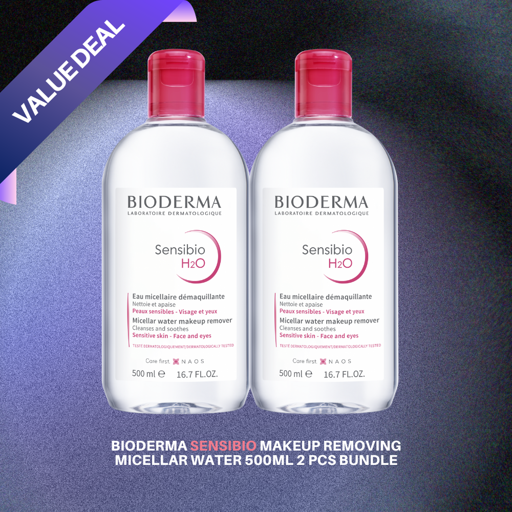Bioderma Sensibio H2O Micellar Water Makeup Remover 500ml 2 pcs Bundle