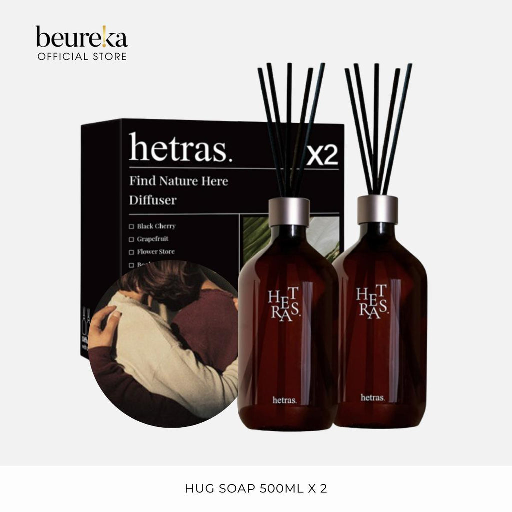 [LIVE ONLY] Hetras Premium Fragrance Diffuser 500ml x 2pcs [5 Variations - Daisy, Jeju Saryeoni Forest, Hug Soap, Hotel Wood, Flower Shop] - Beureka