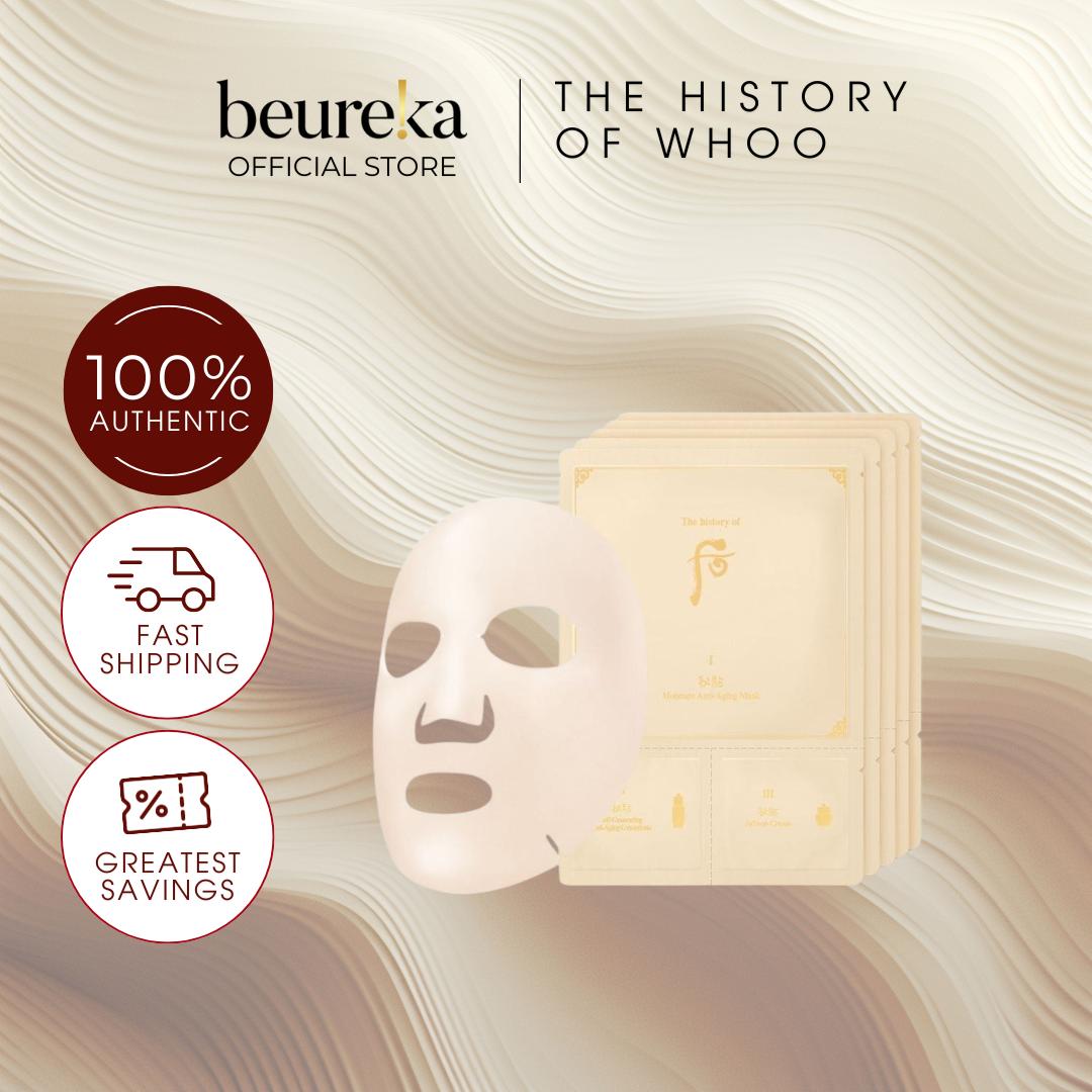 [LIVE ONLY] The History of Whoo Bichup Anti Aging Mask 3 Step Mask [5 Pieces / 1 Piece] - Beureka