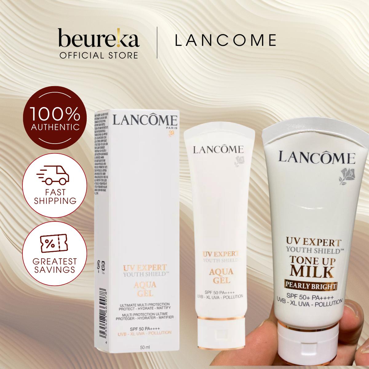 [LIVE ONLY] All Lancome UV Expert Youth-Shield Suncreen 30ml / 50ml - Aqua Gel SPF50 PA++++ | Tone Up Pearly White - Beureka
