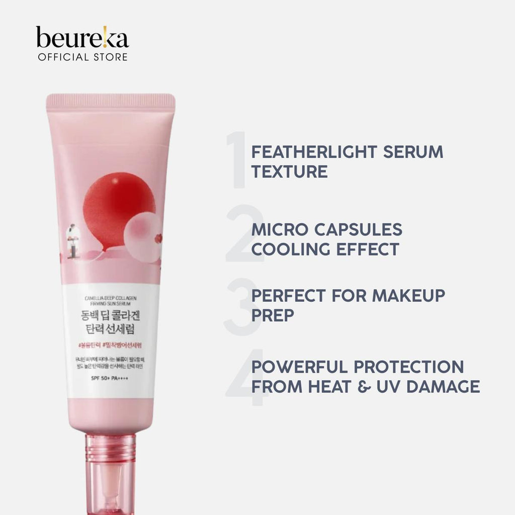 [LIVE ONLY] ROUND LAB Camellia Deep Collagen Firming Sun Serum 50ml - Beureka