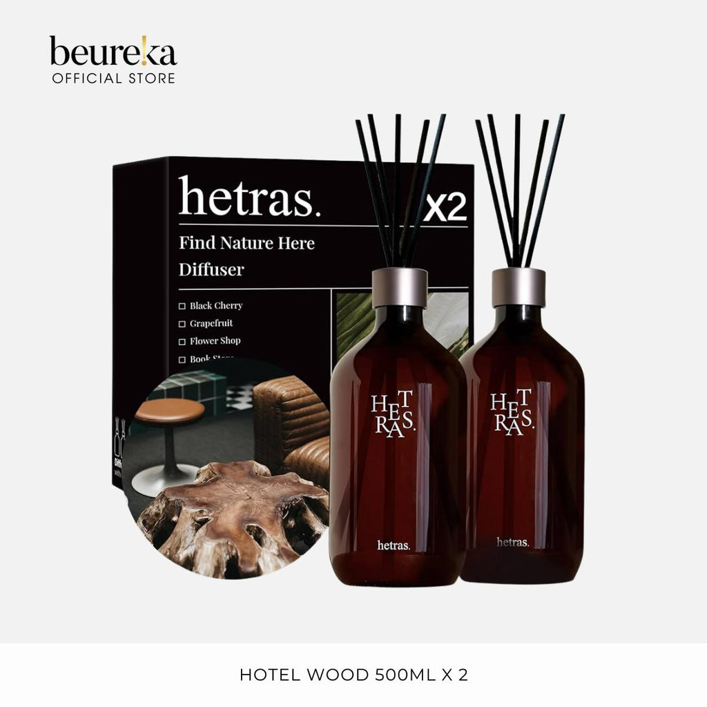 [LIVE ONLY] Hetras Premium Fragrance Diffuser 500ml x 2pcs [5 Variations - Daisy, Jeju Saryeoni Forest, Hug Soap, Hotel Wood, Flower Shop] - Beureka