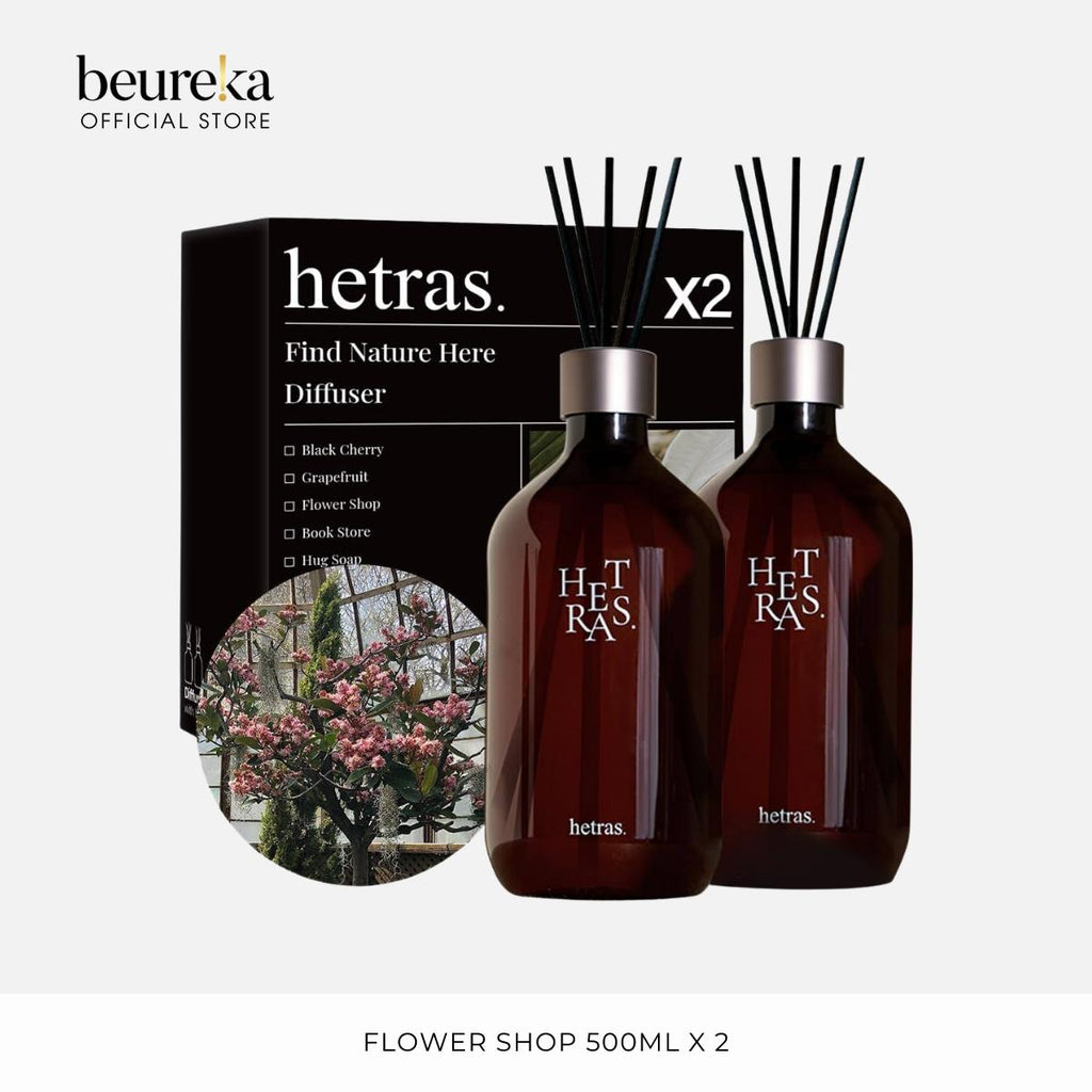 [LIVE ONLY] Hetras Premium Fragrance Diffuser 500ml x 2pcs [5 Variations - Daisy, Jeju Saryeoni Forest, Hug Soap, Hotel Wood, Flower Shop] - Beureka