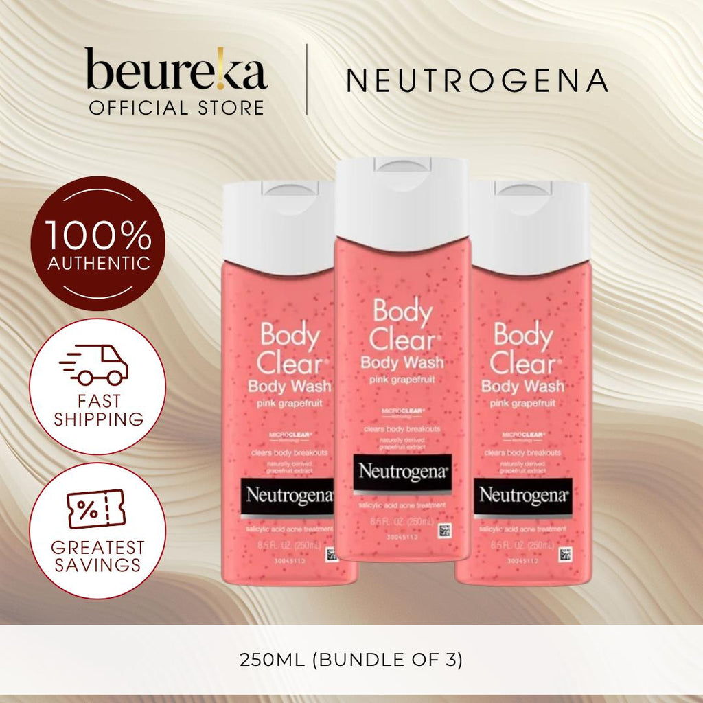 [LIVE ONLY] [Bundle of 3] Neutrogena Body Clear Body Wash Pink Grapefruit 250ml - Beureka