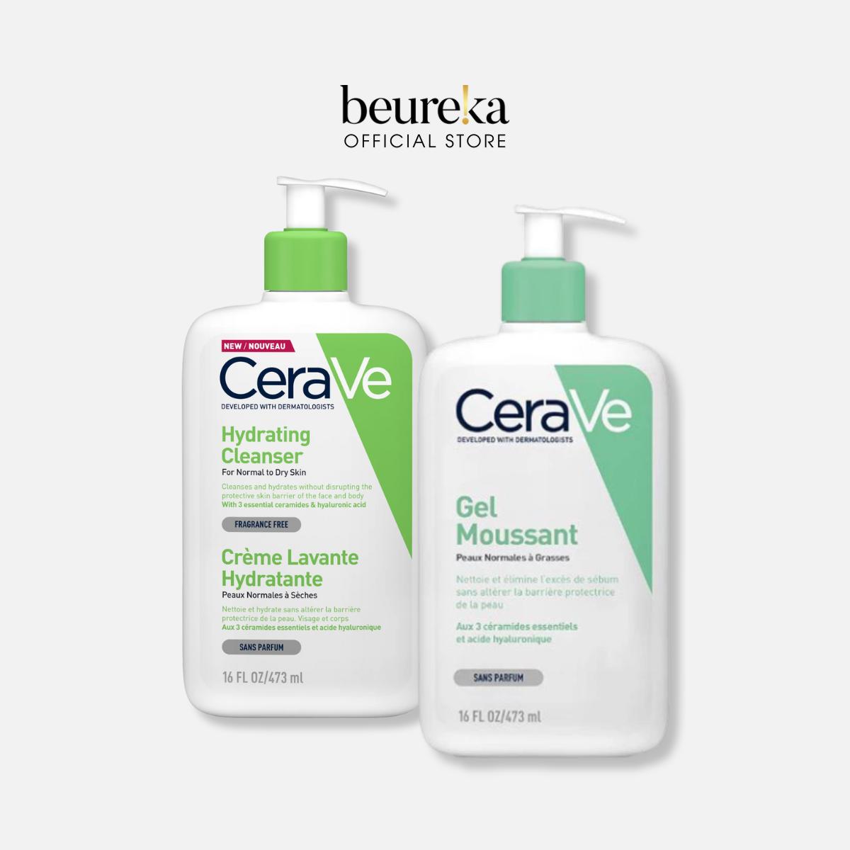 [LIVE ONLY] All CeraVe Cleanser 473ml - Foaming Cleanser Gel Moussant | Hydrating Cleanser Creme Lavante - Beureka