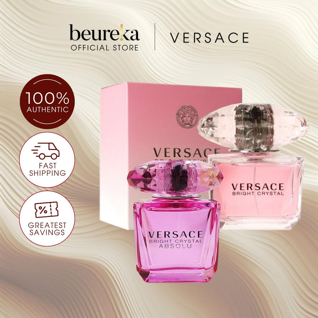[LIVE ONLY] Versace Bright Crystal EDT 90ml | Bright Crystal Absolu EDP 90ml - Beureka [Women's Fragrances | Floral, Fruity Citrus & Fruity]