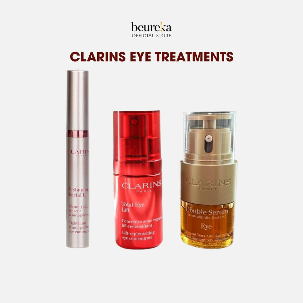 [LIVE ONLY] Clarins Eye Treatments - V Shaping Facial Lift Eye Concentrate 15ML | Clarins Total Eye Lift 15ML | Double Serum Eye 20ml - Beureka