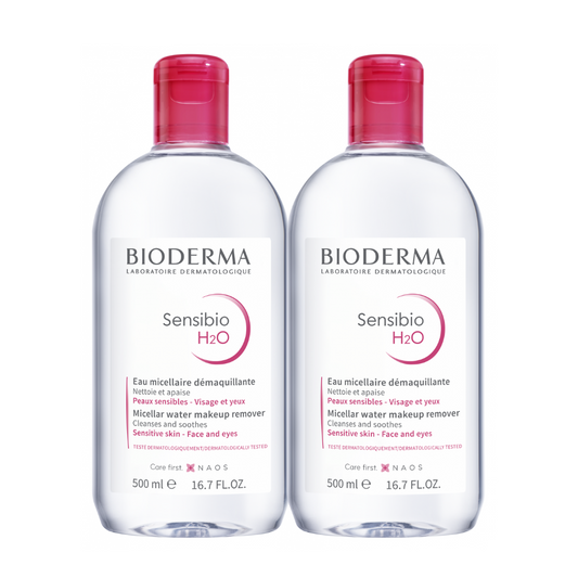 Bioderma Sensibio H2O Micellar Water Makeup Remover 500ml 2 pcs Bundle